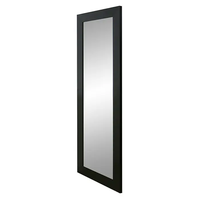 Espejo de pared 249 - 55 x 150 cm, Negro - Un espejo rectangular con marco negro, que ofrece una vista clara para cualquier conjunto. Ideal para vestidores.