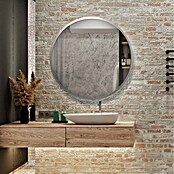Espejo de pared Circular (Diámetro: 55 cm, Plata betún) | BAUHAUS