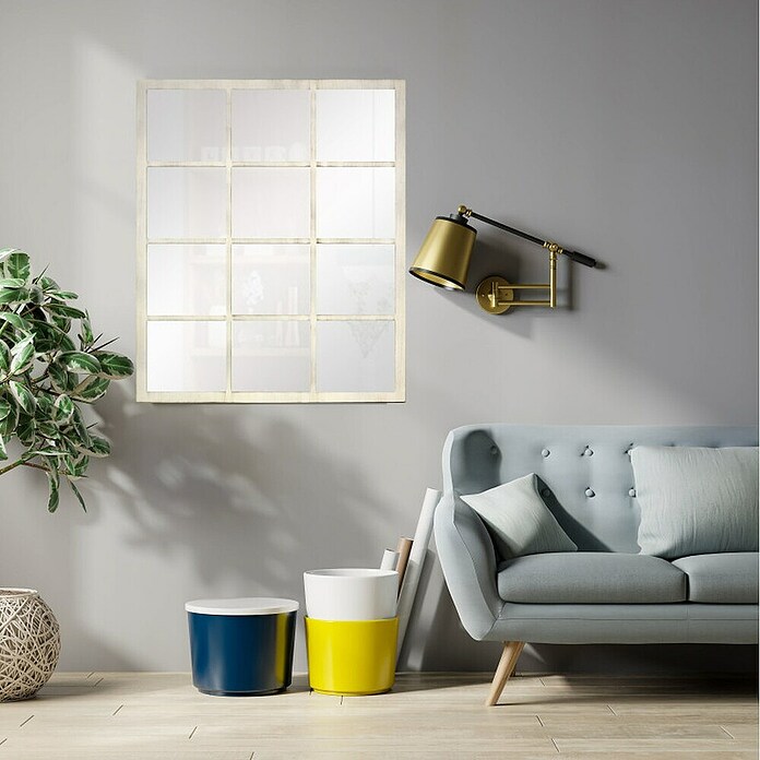 Espejo de pared Siena (70 x 100 cm, Blanco betún) | BAUHAUS