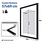 Cuadro enmarcado para camiseta (Negro, An x Al: 57 x 71 cm) | BAUHAUS