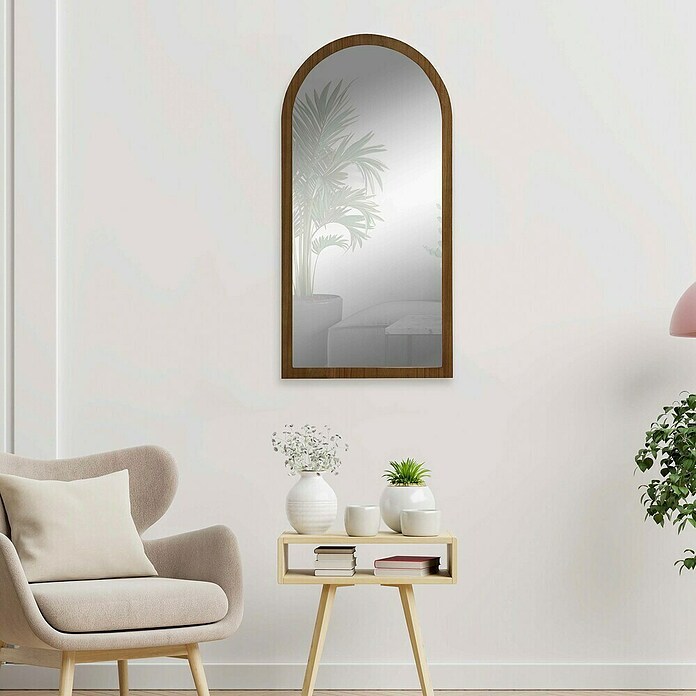 Espejo de pared Arco (38 x 78 cm, Tabaco) | BAUHAUS