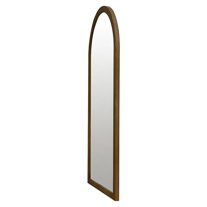Espejo de pared Arco - 58 x 118 cm, Tabaco - Elegante espejo con marco de madera. Un accesorio elegante para cualquier habitación, que combina funcionalidad y estética.