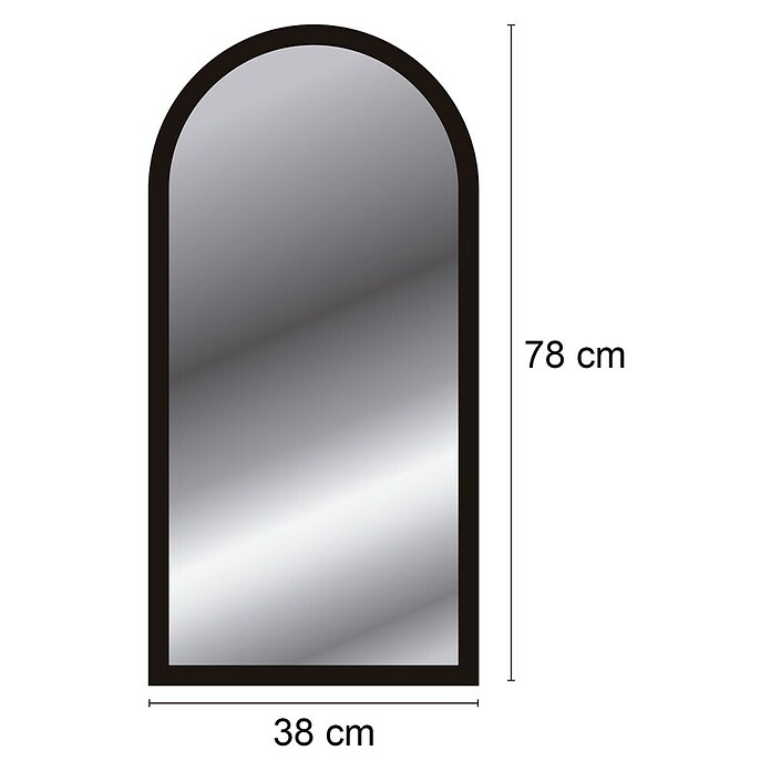 Espejo de pared Arco (38 x 78 cm, Tabaco) | BAUHAUS