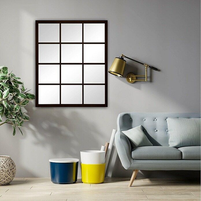 Espejo de pared Siena (70 x 100 cm, Negro) | BAUHAUS