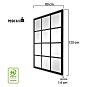 Espejo de pared Siena (80 x 120 cm, Negro) | BAUHAUS