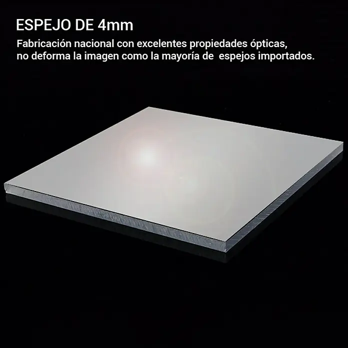 Espejo de pared Espiral - 56 x 150 cm, Gris - Imagen de un espejo de 4 mm de alta calidad, que cuenta con excelentes propiedades ópticas y reflexión de imagen sin distorsiones.