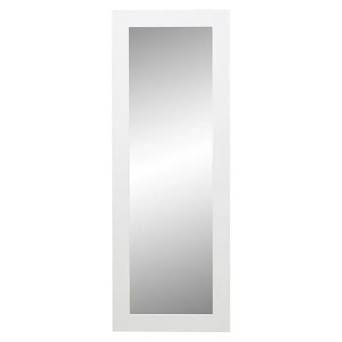 Espejo de pared 249 - 55 x 150 cm, Blanco - Espejo rectangular elegante con marco blanco. Ideal para baños o pasillos, maximizando la luz y el espacio.