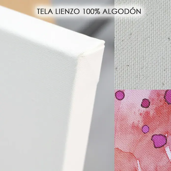 Lienzo Africana 5015 - Africana, An x Al: 100 x 100 cm, 1 pzs. - Primer plano de una tela de lienzo 100% algodón, destacando la textura y la superficie del material. Ideal para artistas y proyectos creativos.