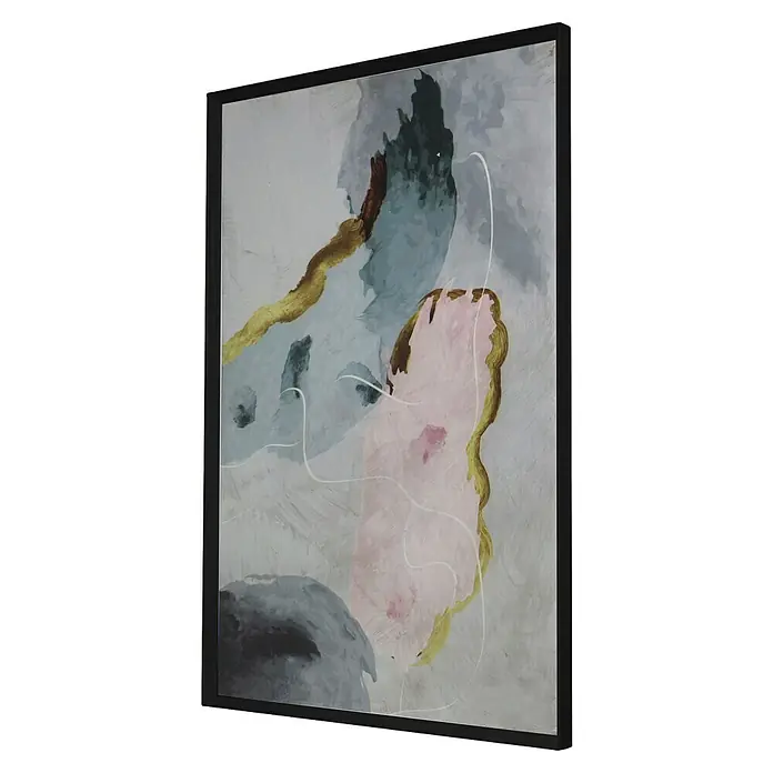 Cuadro 510 - Abstracto 510, An x Al: 42 x 52 cm, 1 pzs. - Esta imagen muestra una obra de arte abstracta en un marco con suaves degradados de color y formas fluidas.