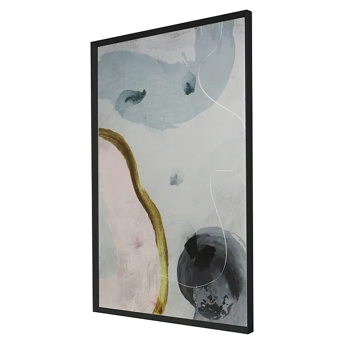 Cuadro 511 - Abstracto 511, An x Al: 42 x 52 cm, 1 pzs. - Obra de arte abstracta enmarcada con colores armoniosos y formas fluidas, un punto focal cautivador para cualquier habitación.