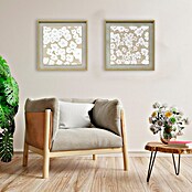 Cuadro set de 2 Flores en Relieve (Flores en relieve, An x Al: 50 x 50 cm, 2 pzs.) | BAUHAUS