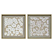 Cuadro set de 2 Flores en Relieve (Flores en relieve, An x Al: 50 x 50 cm, 2 pzs.) | BAUHAUS