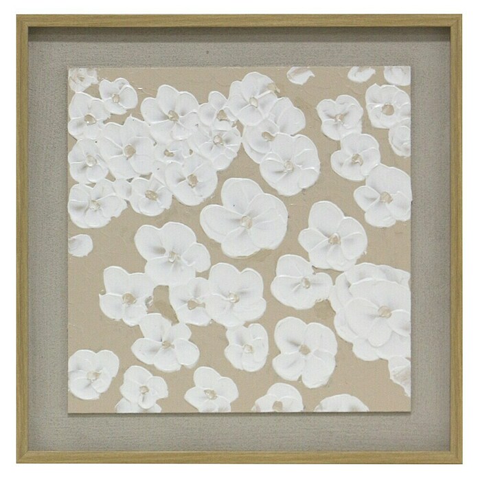 Cuadro set de 2 Flores en Relieve (Flores en relieve, An x Al: 50 x 50 cm, 2 pzs.) | BAUHAUS
