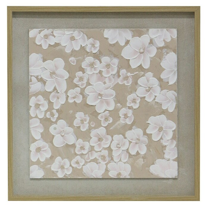 Cuadro set de 2 Flores en Relieve (Flores en relieve, An x Al: 50 x 50 cm, 2 pzs.) | BAUHAUS