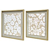 Cuadro set de 2 Flores en Relieve (Flores en relieve, An x Al: 50 x 50 cm, 2 pzs.) | BAUHAUS