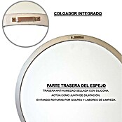Espejo de pared Circular (Diámetro: 55 cm, Oro betún) | BAUHAUS