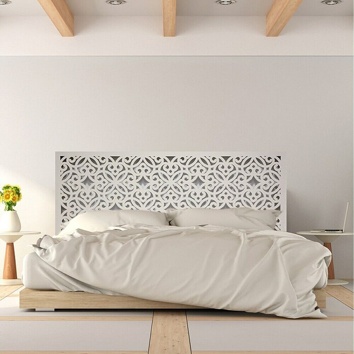 Cabecero de cama Mosaico Surat (An x Al: 160 x 80 cm, Blanco liso) | BAUHAUS