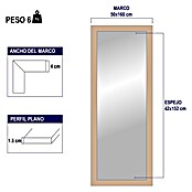 Espejo vertical de pie 248 (50 x 160 cm, Negro, Madera) | BAUHAUS