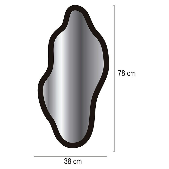 Espejo de pared Onda (38 x 78 cm, Tabaco) | BAUHAUS