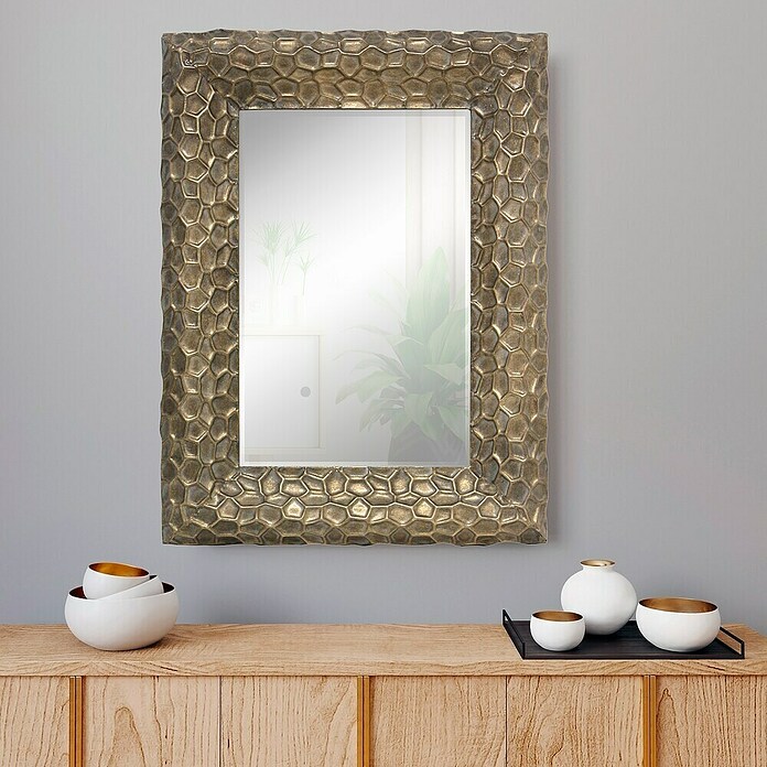 Espejo de pared Malasia (70 x 100 cm, Oro) | BAUHAUS