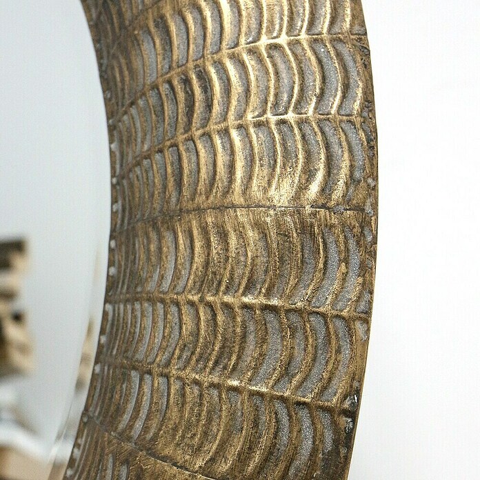 Espejo de pared Egipto (Diámetro: 80 cm, Oro) | BAUHAUS