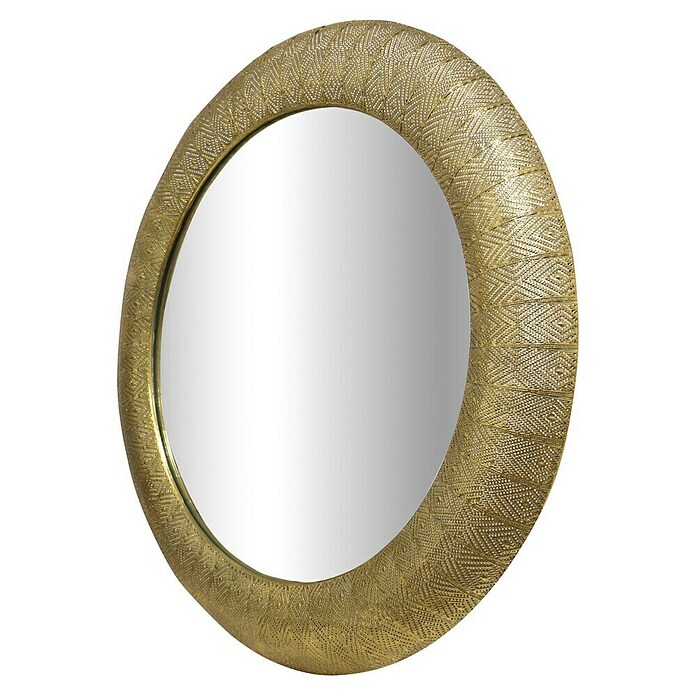 Espejo de pared Jordania (Diámetro: 80 cm, Oro) | BAUHAUS