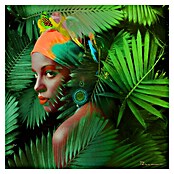 Lienzo Mujer Palmera (Mujer y palmera, An x Al: 80 x 80 cm, 1 pzs.) | BAUHAUS