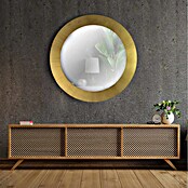 Espejo de pared Circular (Diámetro: 60 cm, Oro betún) | BAUHAUS