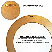 Espejo de pared Circular (Diámetro: 60 cm, Plata betún) | BAUHAUS