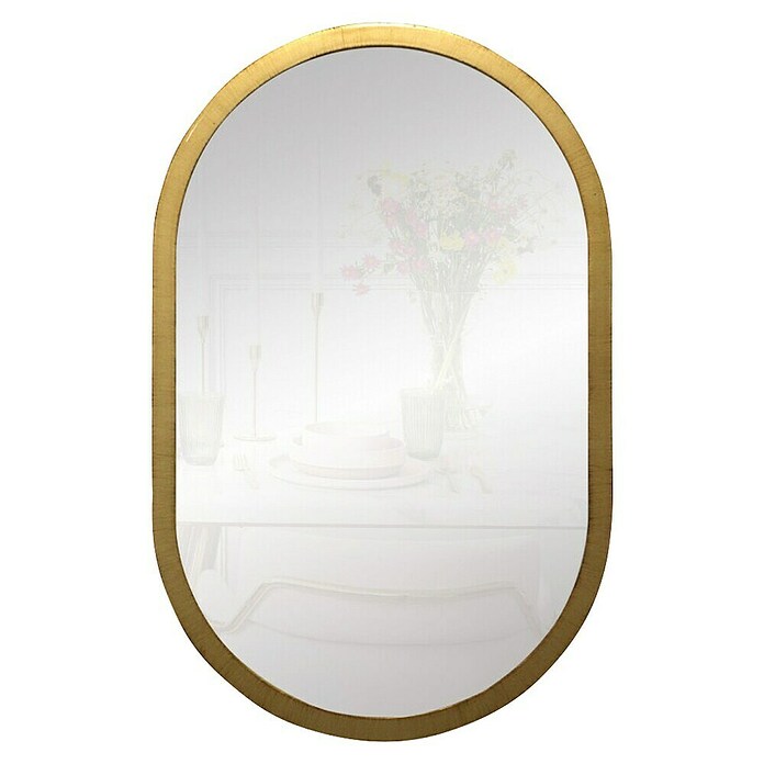 Espejo de pared Ovalado (45 x 70 cm, Oro betún) | BAUHAUS