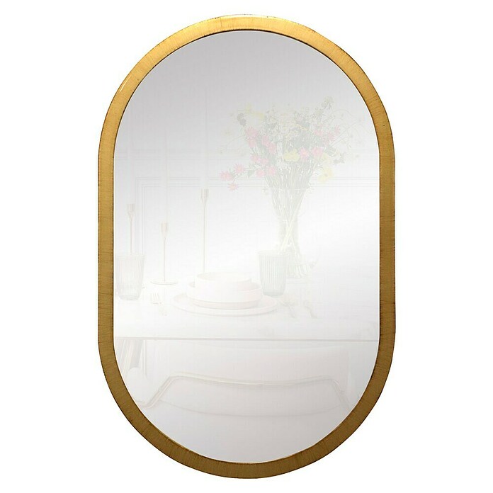 Espejo de pared Ovalado (45 x 70 cm, Oro) | BAUHAUS