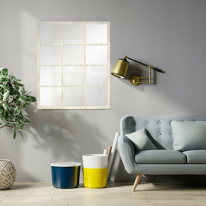 Espejo de pared Siena (80 x 120 cm, Blanco betún) | BAUHAUS