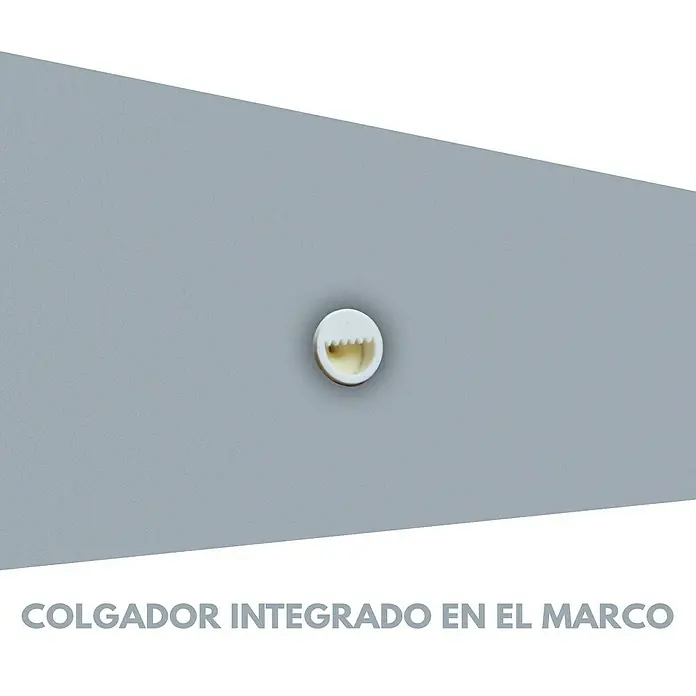 Espejo de pared Goya - 88 x 178 cm, Blanco decapé - Colgador integrado en el marco.