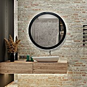 Espejo de pared Circular (Diámetro: 70 cm, Negro) | BAUHAUS
