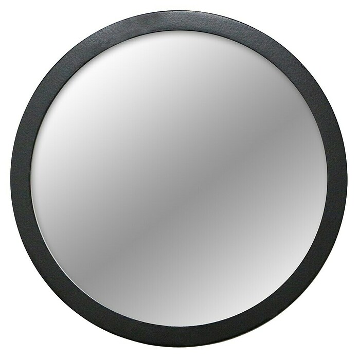 Espejo de pared Circular (Diámetro: 70 cm, Negro) | BAUHAUS