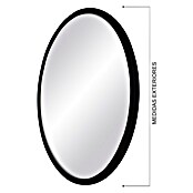 Espejo de pared Circular (Diámetro: 70 cm, Negro) | BAUHAUS