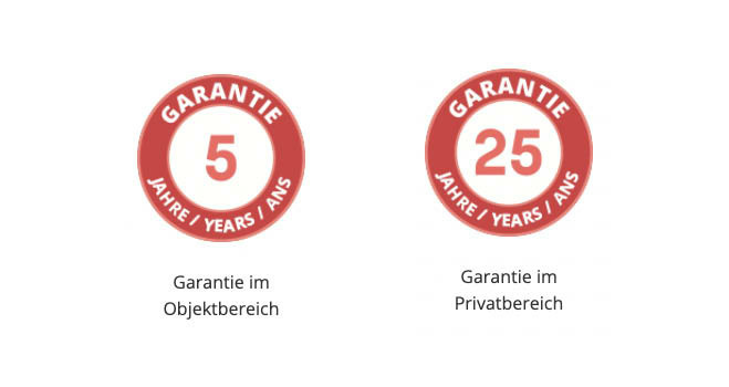 Garantien der LVT-Böden von b!design