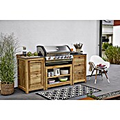 Sunfun Módulo para barbacoa (Con cajón, L x An x Al: 63 x 58 x 92 cm, Madera)