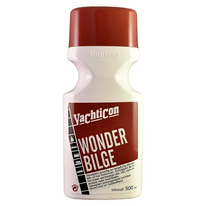 Yachticon Limpiador de sentina - Líquida, 500 ml - Limpiador Yachticon Wonder Bilge: Elimina a fondo el aceite, la grasa y los lodos de la sala de máquinas, emulsiona y elimina los olores desagradables.