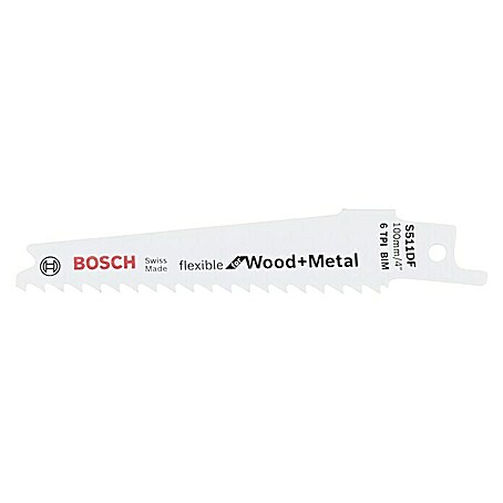 Bosch Säbelsägeblatt (Einsatzbereich: Nichteisenmetalle, 2 Stk., Länge: 100 mm)