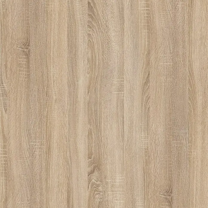 Spanplatte nach Maß - Stärke: 19 mm, L x B: 280 x 207 cm, Eiche Hell sägerau - Nahaufnahme eines Holzmusters, das die Maserung und Textur eines Holzprodukts hervorhebt.