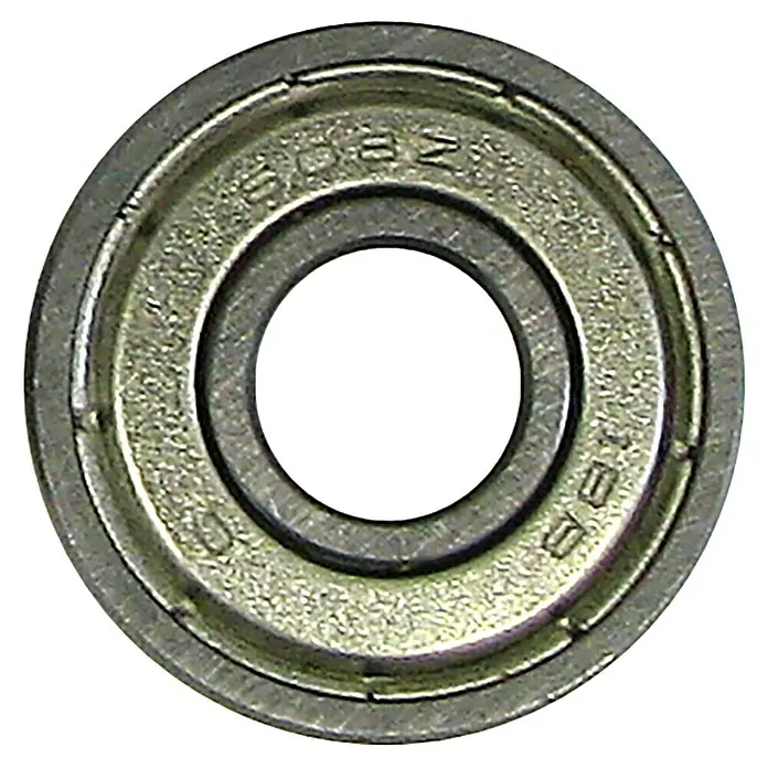 Kugellager 608-ZZ - Durchmesser: 22 mm, Breite: 7 mm, Durchmesser Achsloch: 8 mm - Ein detailreiches Bild eines Kugellagers, das die Konstruktion und Funktionalität dieses Präzisionsbauteils hervorhebt.