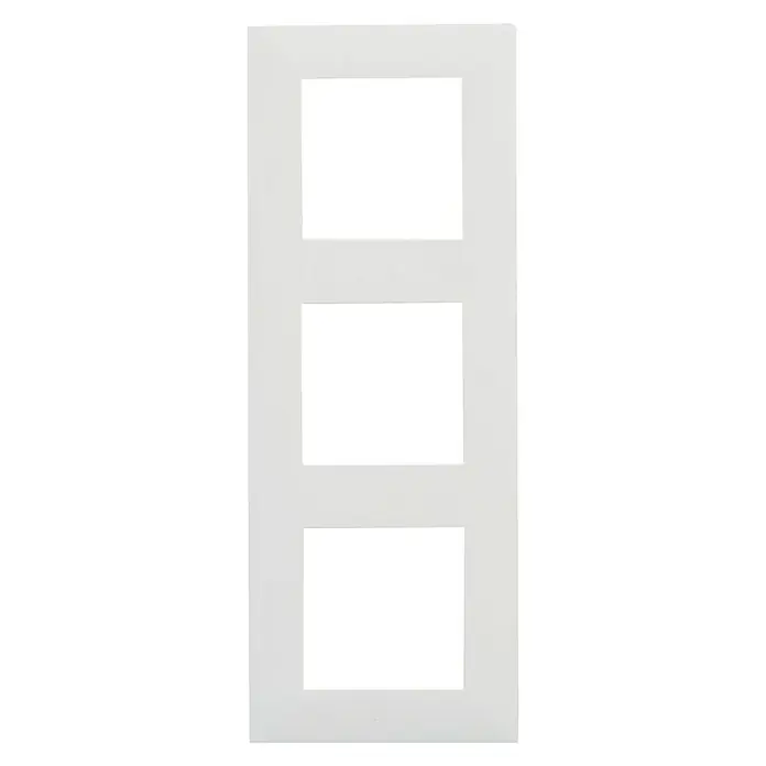 Legrand Niloé Step Marco - Blanco, Modelo de mecanismos: x 3, Plástico, Instalar - Marco triple blanco para interruptores de luz y enchufes, diseñado para montaje en pared.