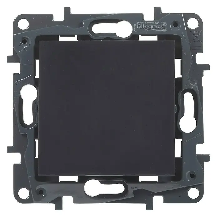 Legrand Niloé Step Conmutador - Antracita, Colocar, IP44 - Tapa de interruptor Legrand negra para complementar con estilo su interior, fácil instalación con el marco robusto.