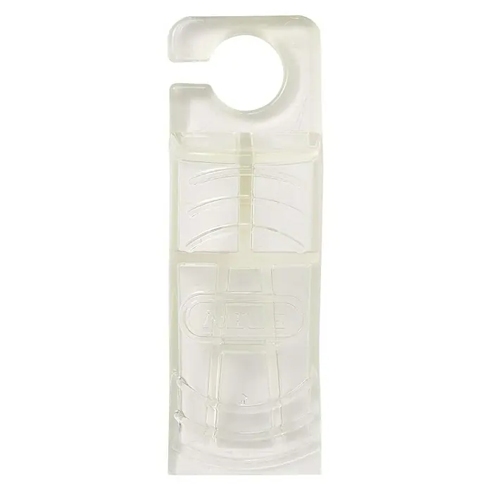 Abus Türstopper Luca - Metall, Transparent - Klares Türschild mit Aufhängeloch und geprägtem Design für den professionellen Einsatz. Ideal für Hotels und Büros.