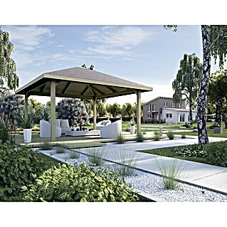 Weka Pavillon Gartenoase 651 A (L x B: 480 x 480 cm, Mit H-Ankerset)
