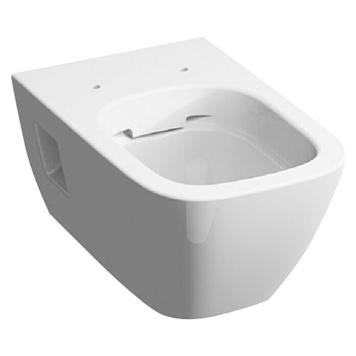 Geberit Smyle Square Wand-WC (Spülrandlos, Ohne Spezialglasur, Spülform:  Tief, WC Abgang: Waagerecht, Weiß) | BAUHAUS