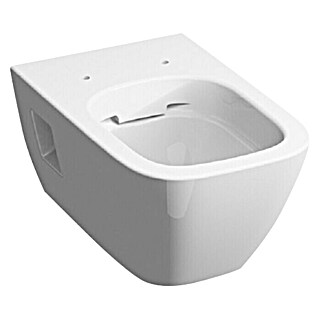 Geberit Smyle Square Wand-WC (Spülrandlos, Ohne Spezialglasur, Spülform: Tief, WC Abgang: Waagerecht, Weiß)