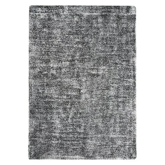 Kayoom Kurzflorteppich Etna - Anthrazit, 230 x 160 cm, 100 % Mikropolyester - Grauer Teppich mit unregelmäßigem Muster. Dieser Teppich ist perfekt, um jedem Raum einen Hauch von Textur und Stil zu verleihen.