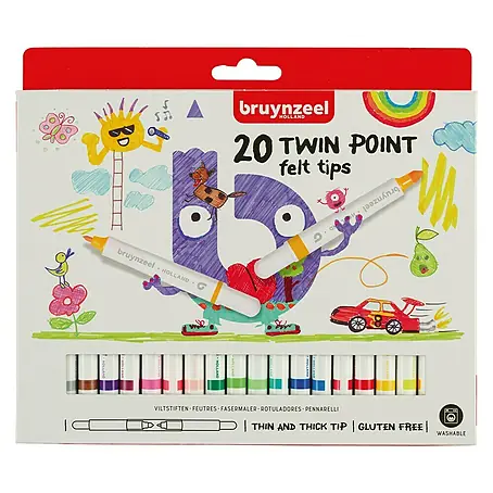 Talens Bruynzeel Set de marcadores de efecto lacado Twin point